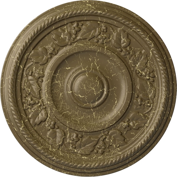 Ekena Millwork Tyrone Ceiling Medallion (Fits Canopies up to 6 3/4"), 16 1/8"OD x 3/4"P, Mississippi Mud Crackle CM16TYMMC - main